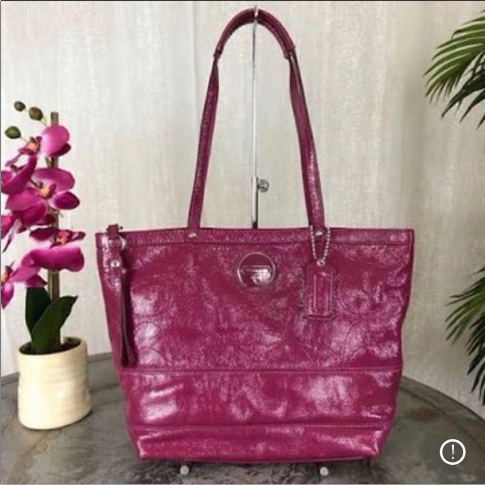Coach Shimmering Magenta Tote